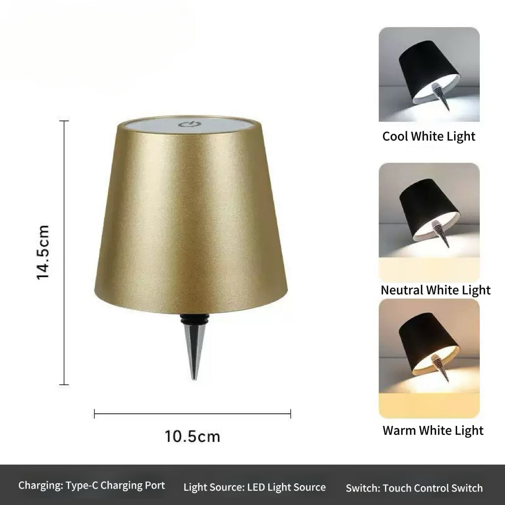 Bottle Cap LED Table Lamp - USB Rechargeable Camping Light Decor