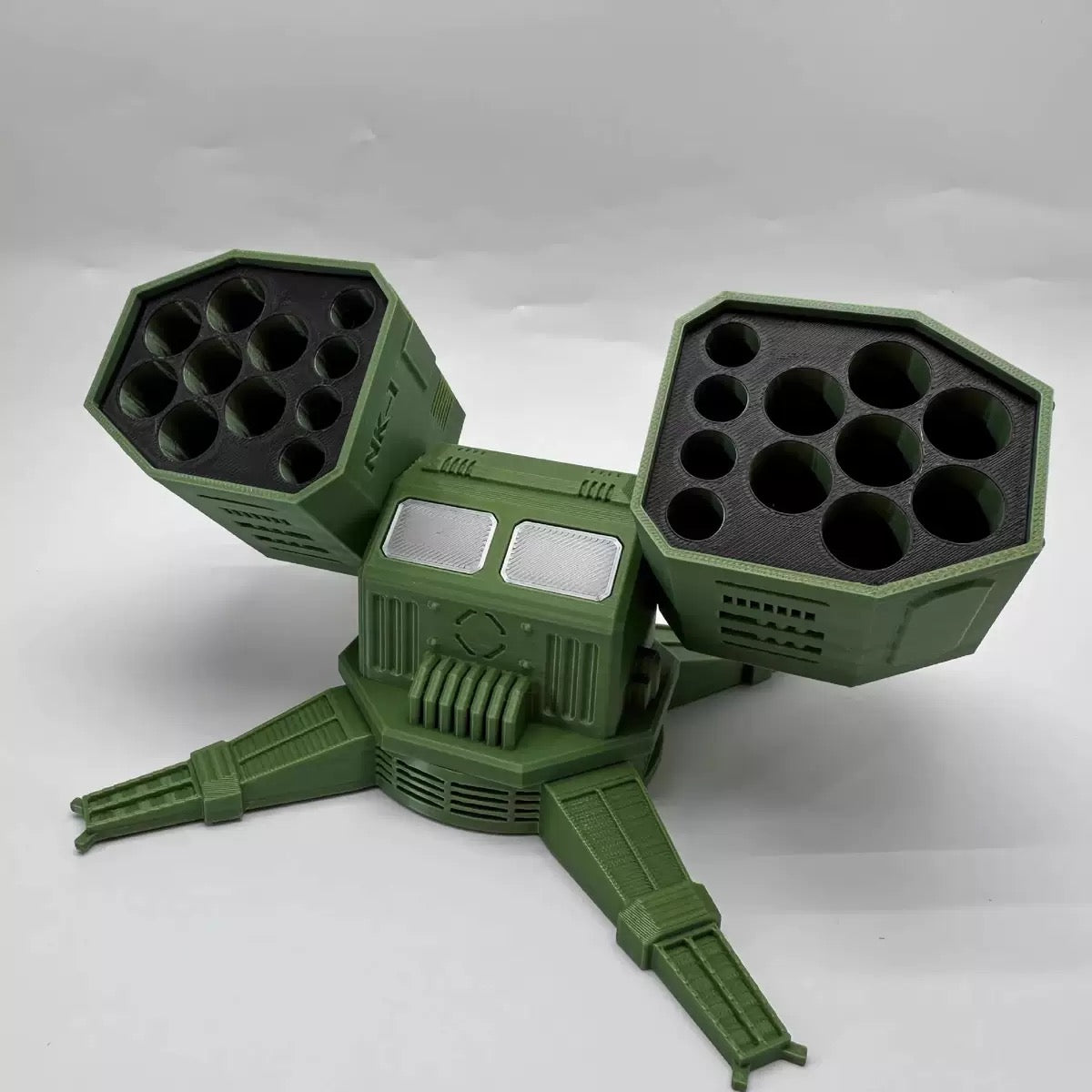 Battle Mech Battery Storage Box – AA, AAA & 18650 Battery Organizer, Cool Desktop Decor & Portable Case