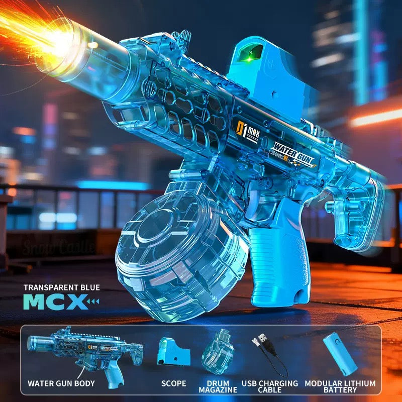 Space Power Ring Electric Water Blaster – LED Light, Automatic Spray, Rapid Fire & High Capacity