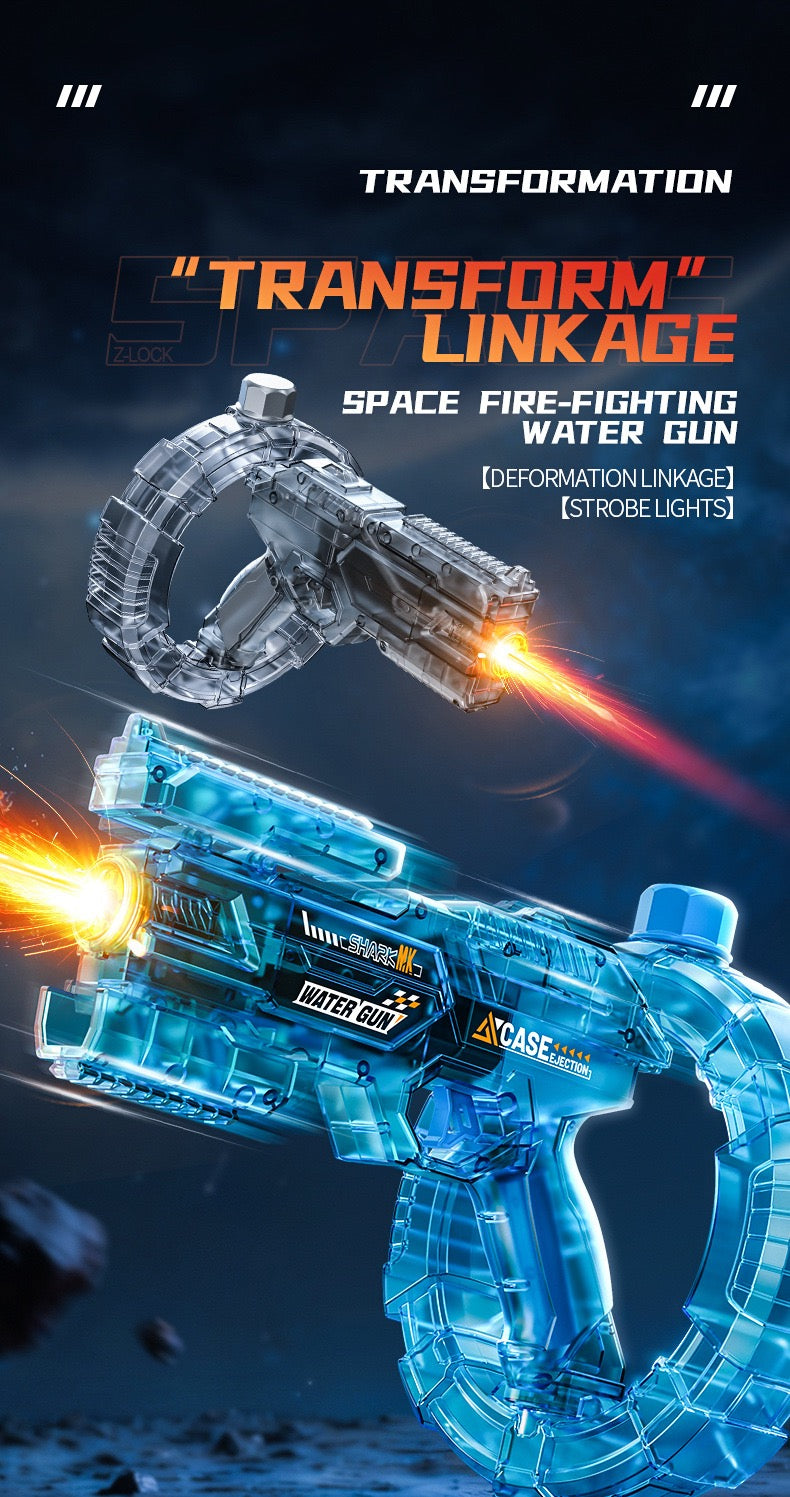 Space Power Ring Electric Water Blaster – LED Light, Automatic Spray, Rapid Fire & High Capacity