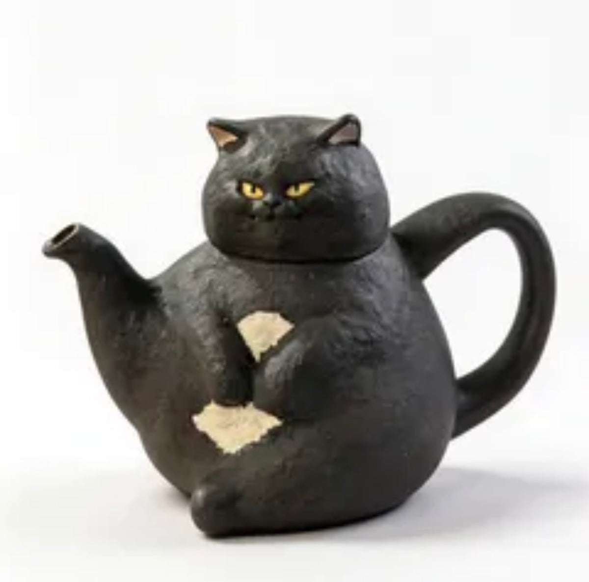 Handmade Cute Chubby Cat Teapot – Adorable Teapot Set, Housewarming & Birthday Gift Box