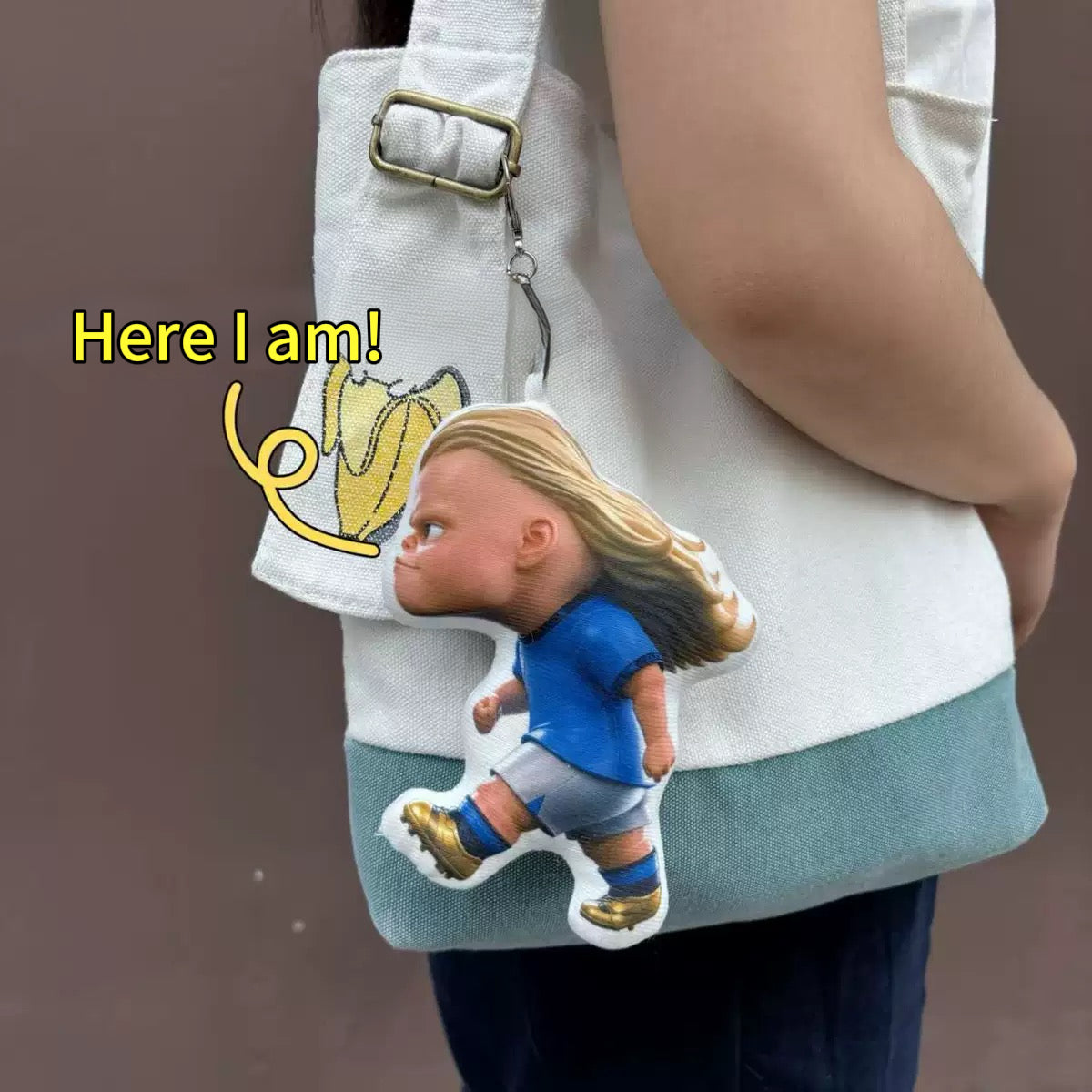 Football Star Haaland Plush Doll Keychain ⚽ Cute Soccer Player Bag Charm, Mini Stuffed Toy Collectible Gift