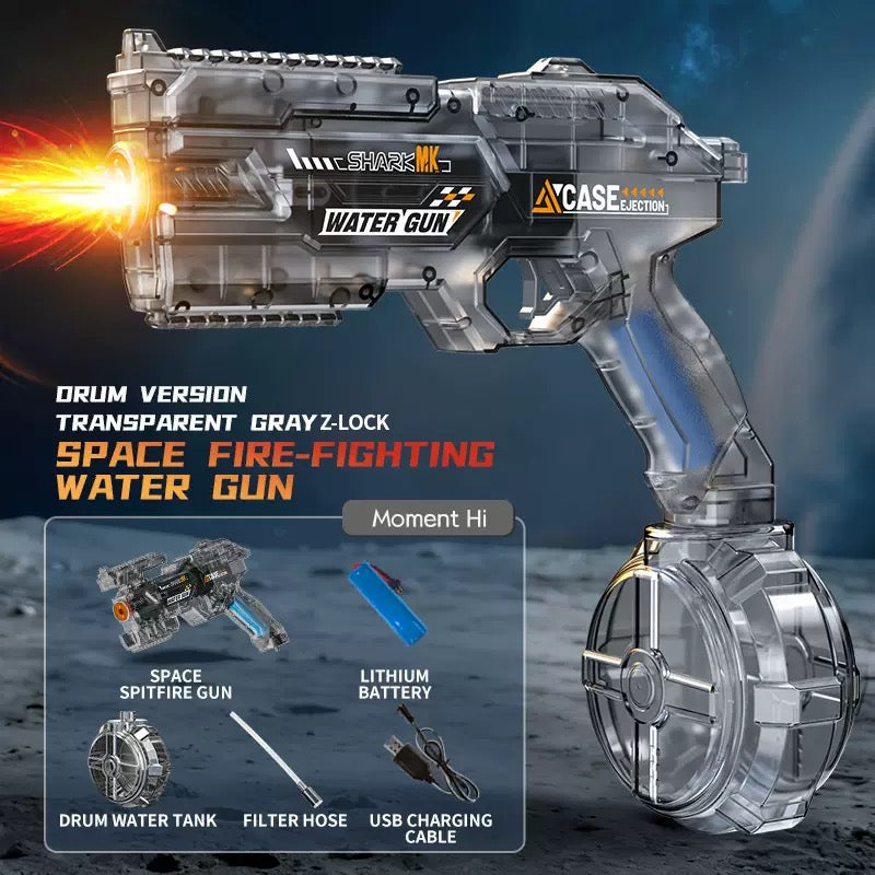 Space Power Ring Electric Water Blaster – LED Light, Automatic Spray, Rapid Fire & High Capacity