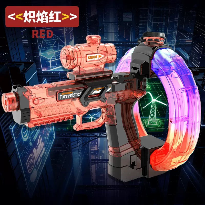 RGB Light & Sound Electric Water Blaster - Full Auto Rapid Fire, Large Capacity Outdoor Water Toy