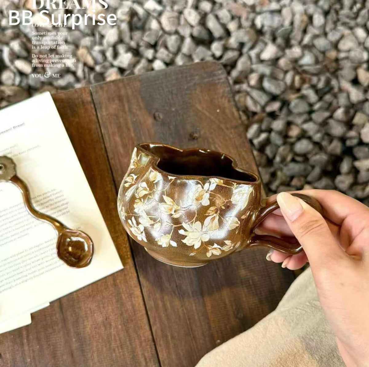 Hand-Glazed Ceramic Latte Mug, 450ml