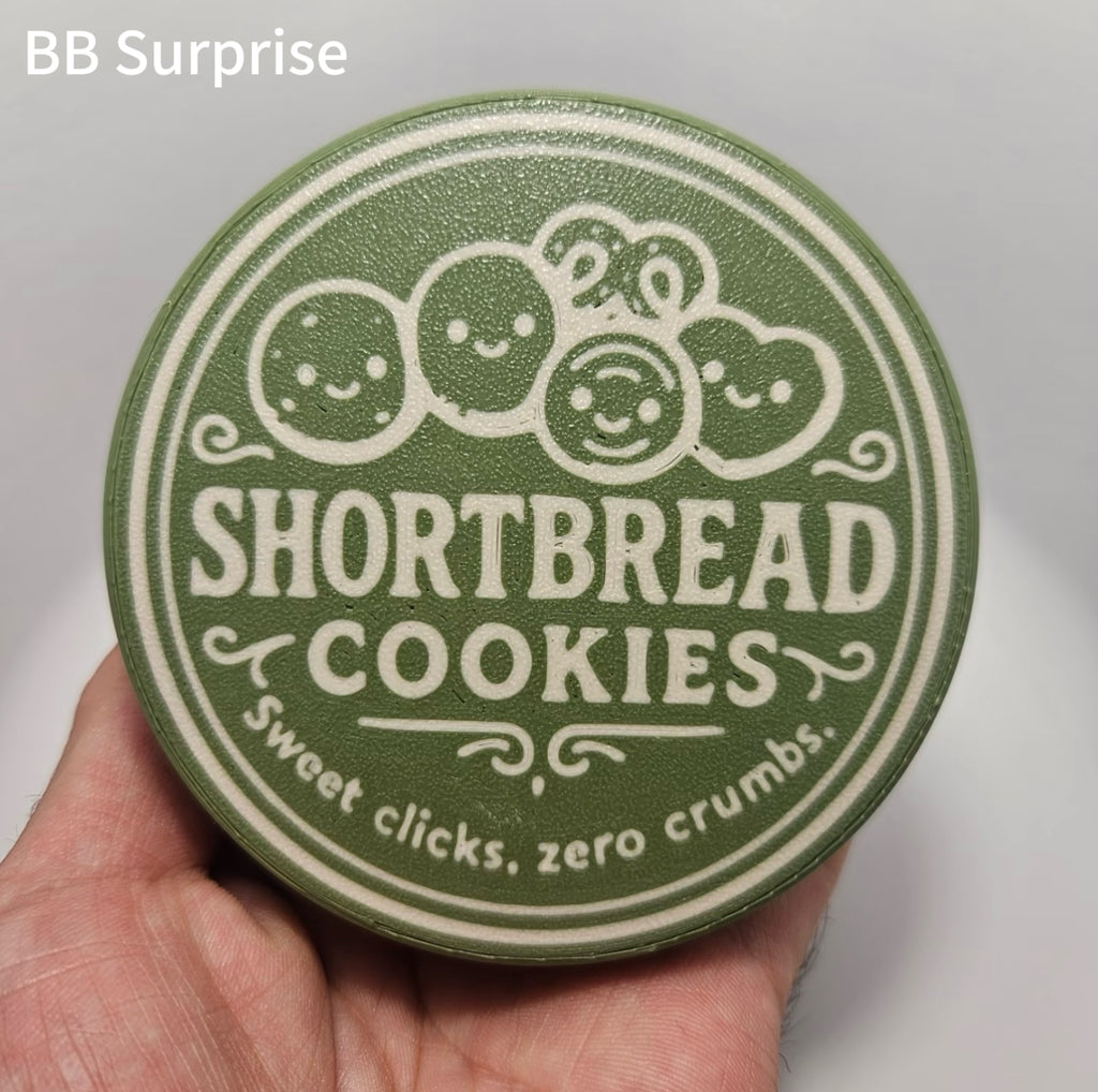3D Printed Shortbread Cookie Fidget Toy – Satisfying Press Toy, Stress Relief Sensory Toy