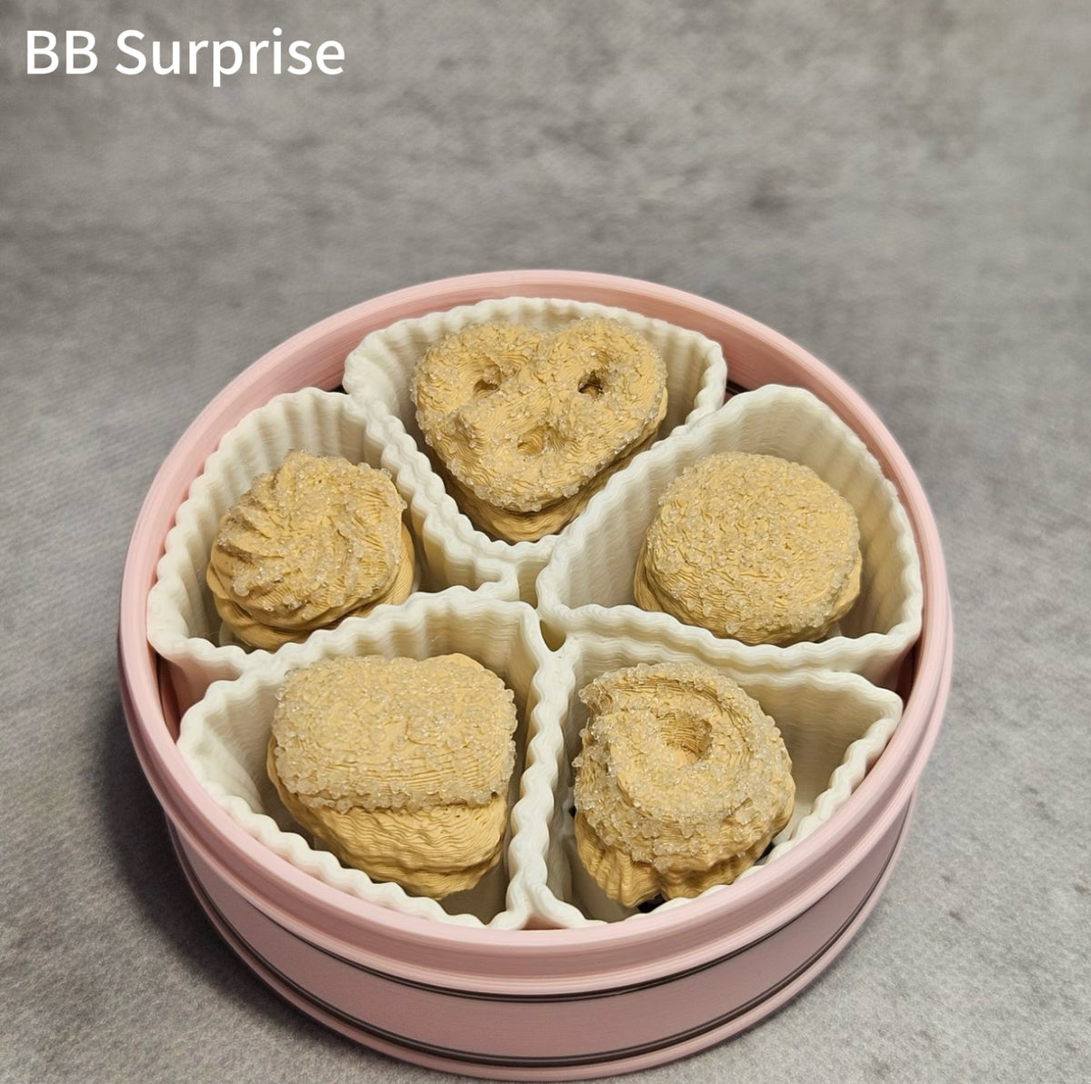 3D Printed Shortbread Cookie Fidget Toy – Satisfying Press Toy, Stress Relief Sensory Toy
