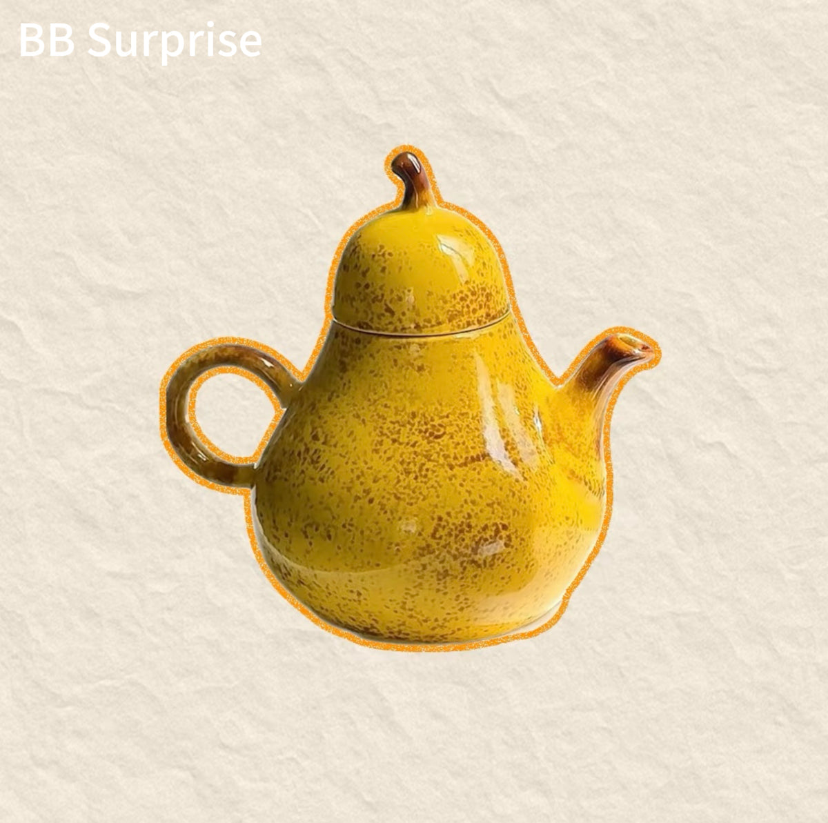 Cute Pear Ceramic Mug & Teapot Set – Vintage Aesthetic Coffee & Tea Set, Unique Home Decor & Gift