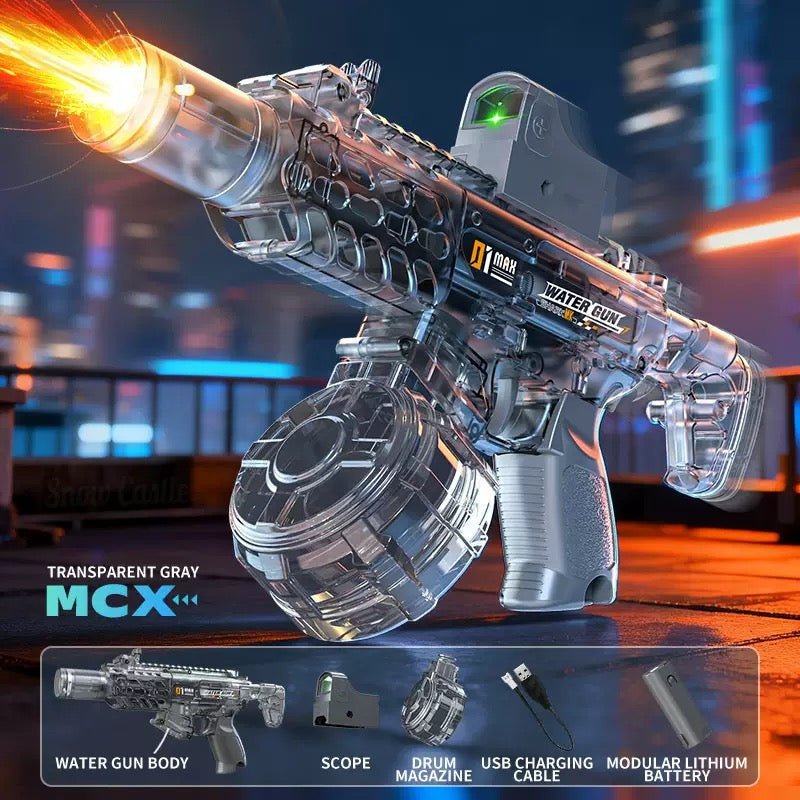 Space Power Ring Electric Water Blaster – LED Light, Automatic Spray, Rapid Fire & High Capacity