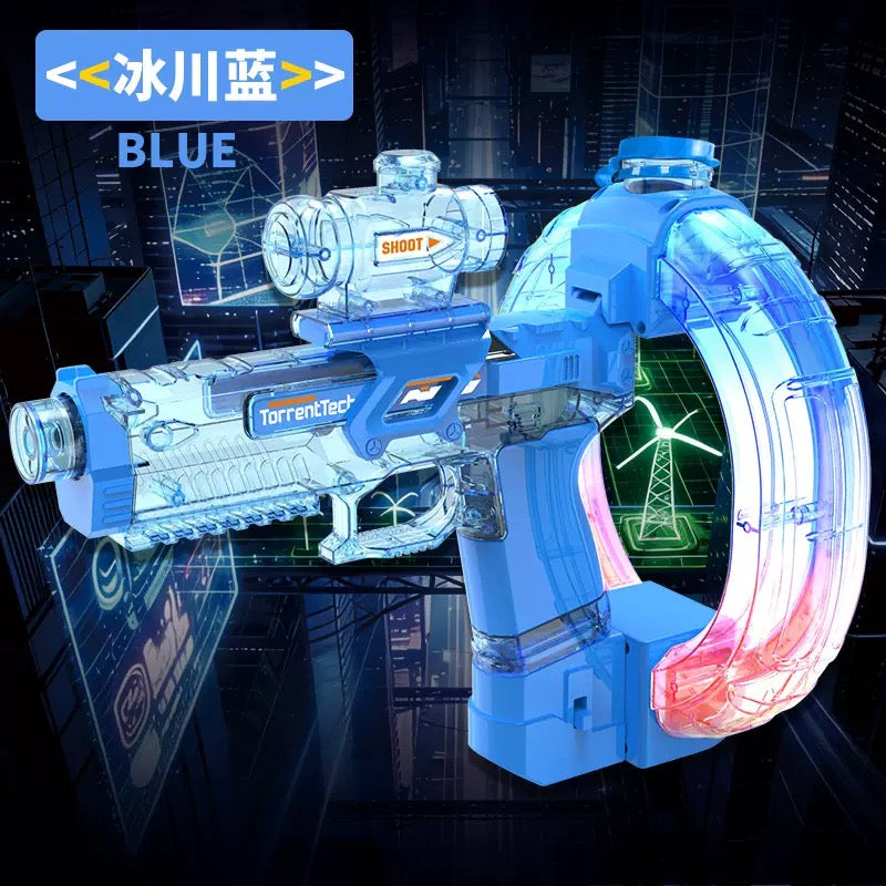 RGB Light & Sound Electric Water Blaster - Full Auto Rapid Fire, Large Capacity Outdoor Water Toy