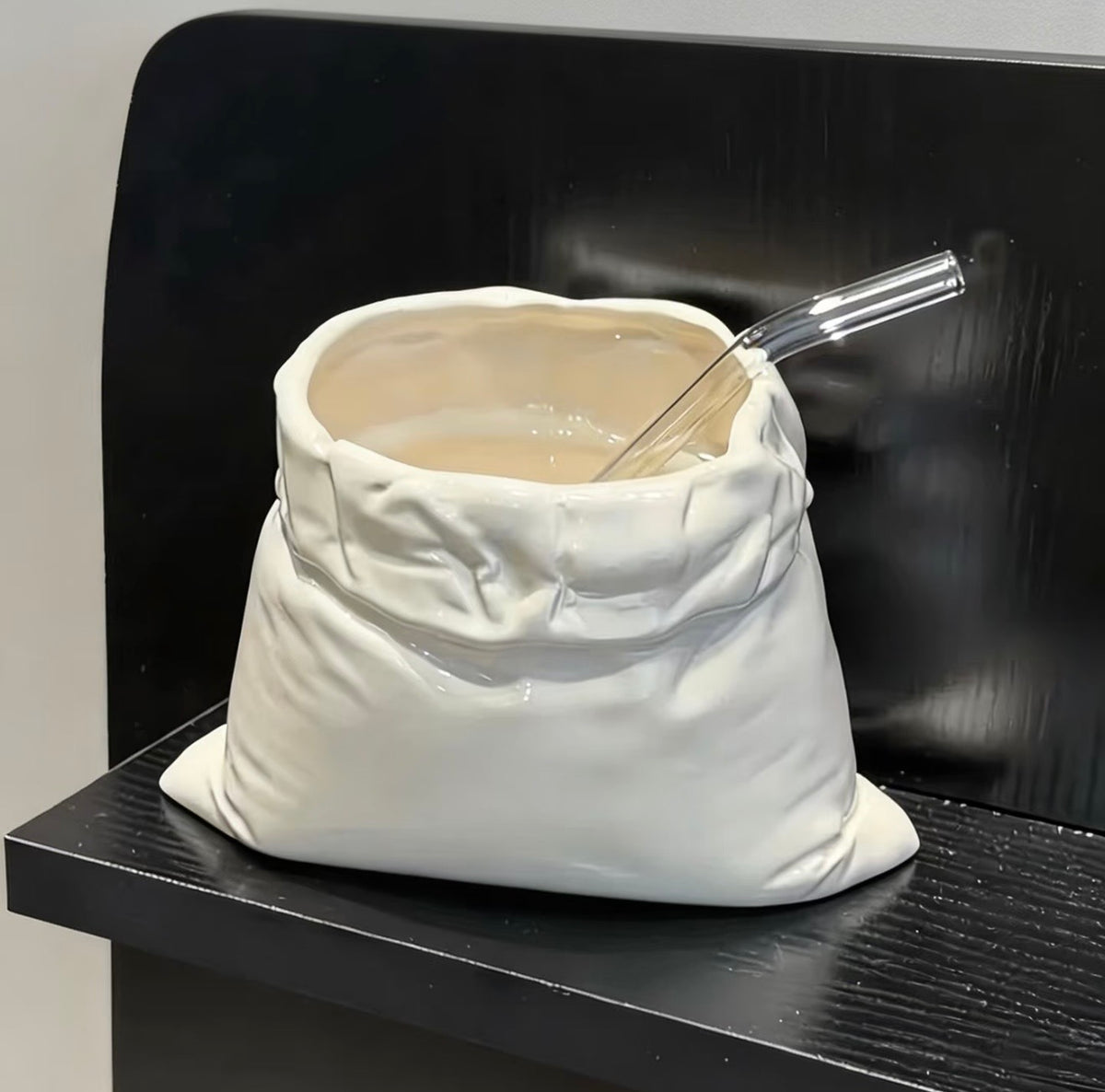 450ml Lucky Bag Ceramic Mug – Minimalist Coffee & Latte Cup, Handhand Milk Mug with Underglaze Finish