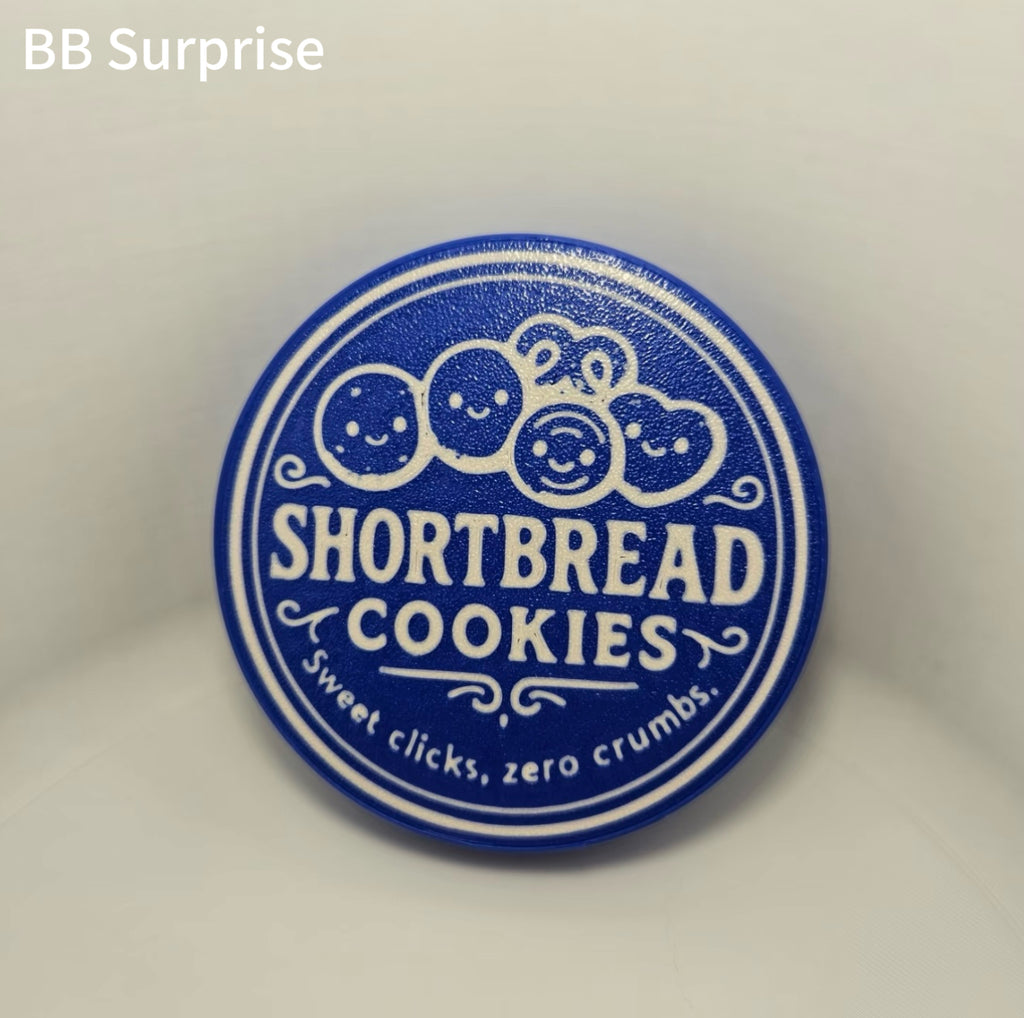 3D Printed Shortbread Cookie Fidget Toy – Satisfying Press Toy, Stress Relief Sensory Toy