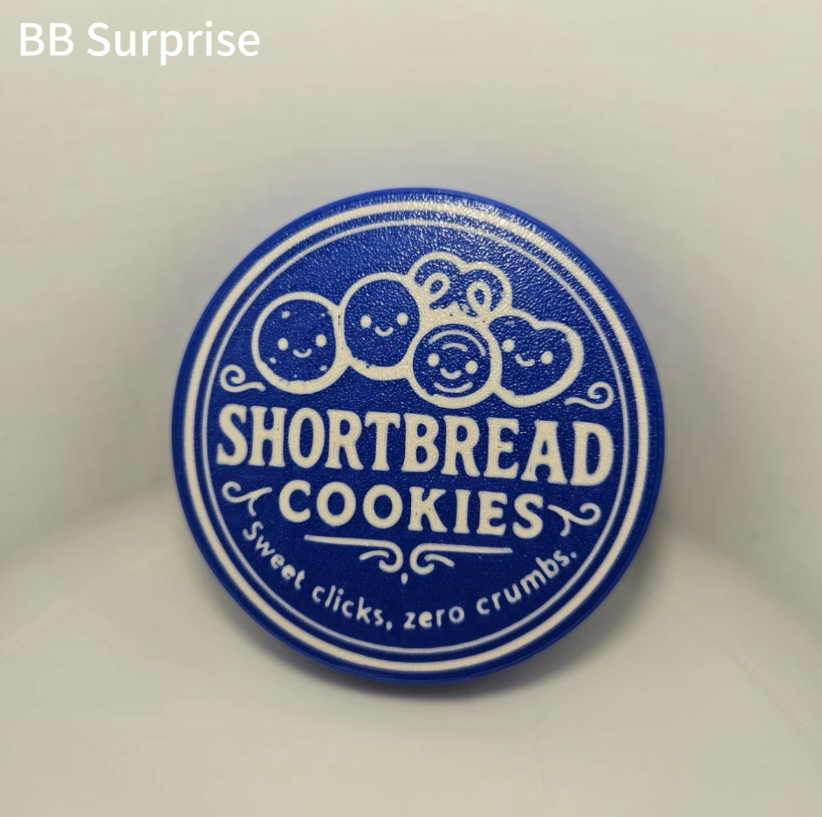 3D Printed Shortbread Cookie Fidget Toy – Satisfying Press Toy, Stress Relief Sensory Toy