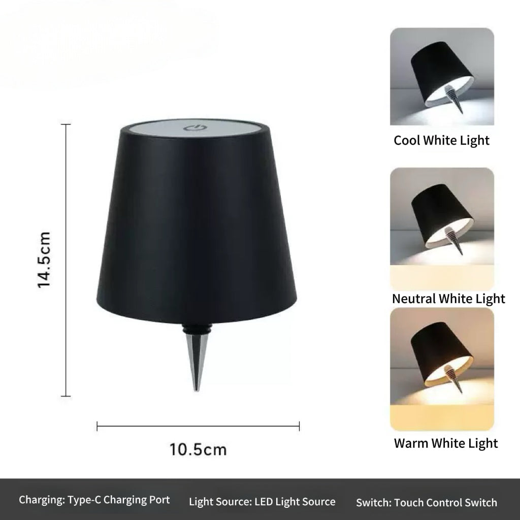 Bottle Cap LED Table Lamp - USB Rechargeable Camping Light Decor