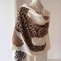 Vintage Leopard Print Shawl for Women – Old Money Style, Lightweight Soft Scarf, Elegant Luxury Wrap