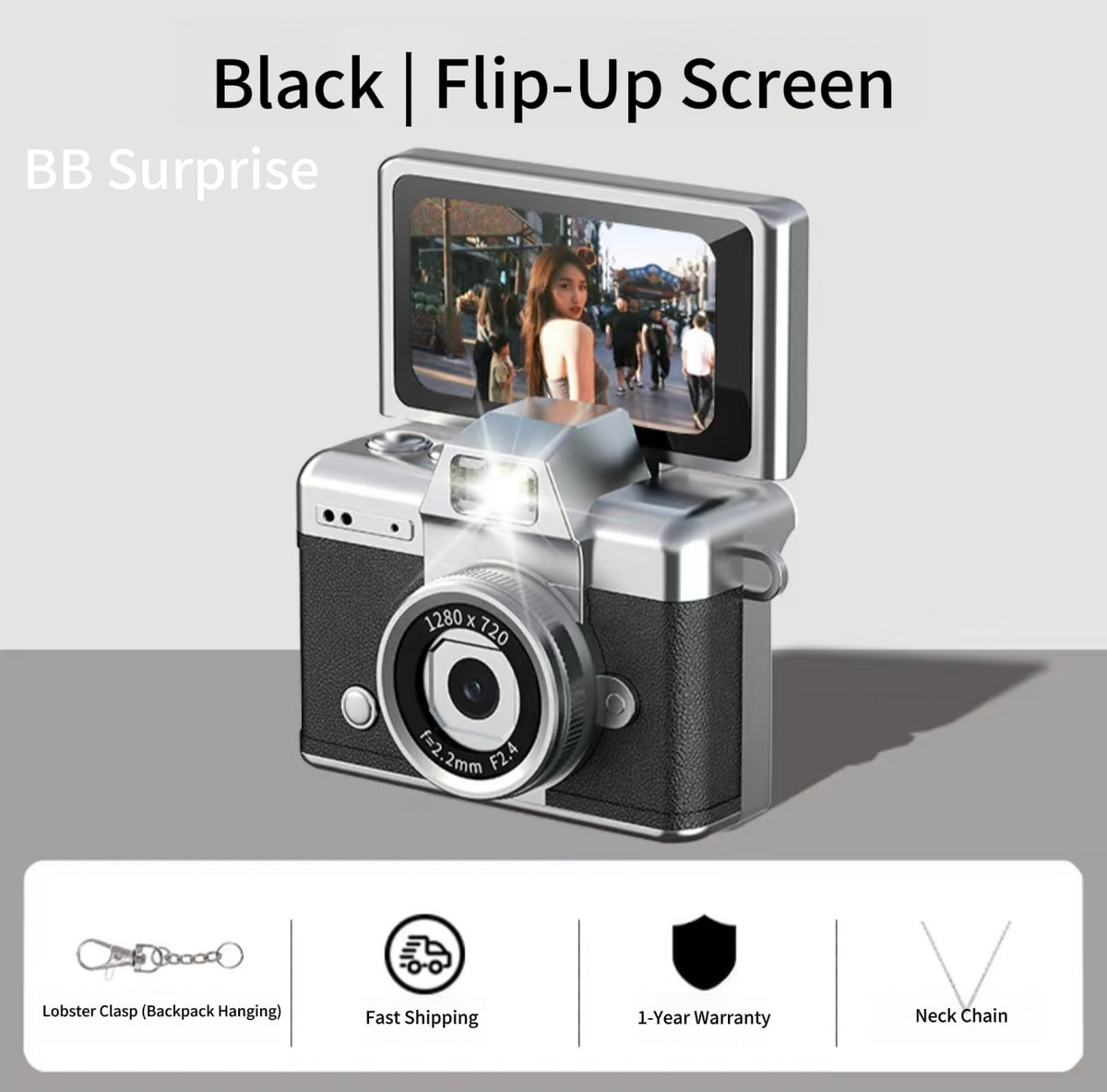 Mini Retro CCD Digital Camera, Portable Vintage Style Camera