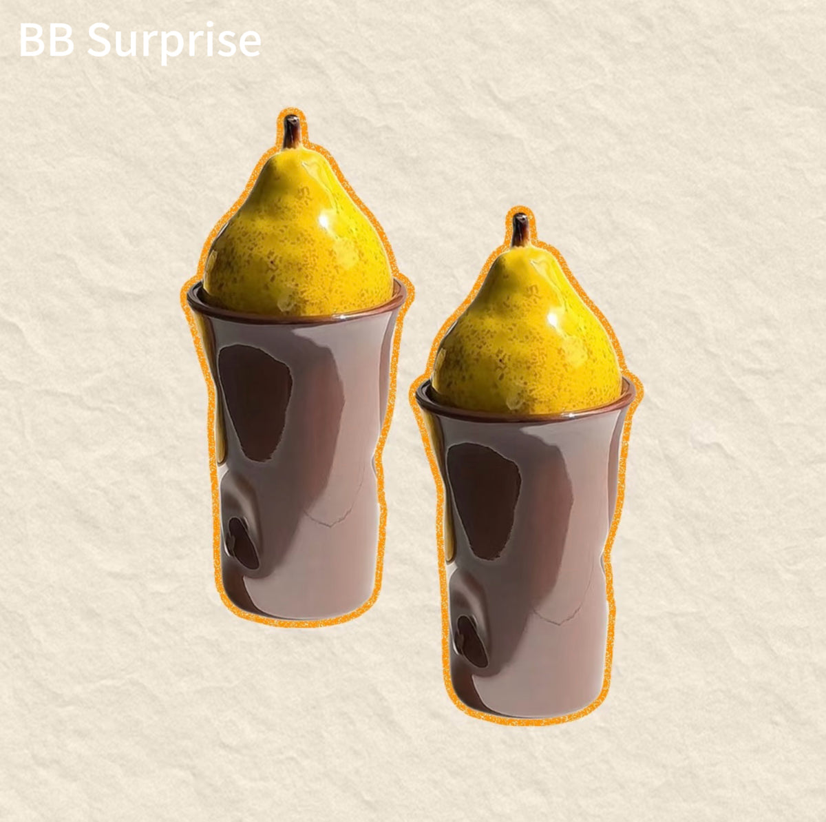Cute Pear Ceramic Mug & Teapot Set – Vintage Aesthetic Coffee & Tea Set, Unique Home Decor & Gift
