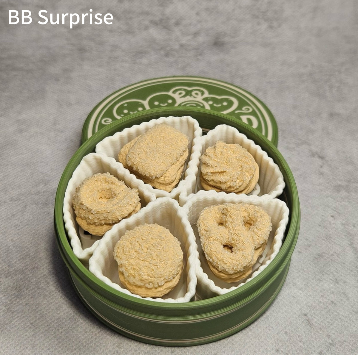 3D Printed Shortbread Cookie Fidget Toy – Satisfying Press Toy, Stress Relief Sensory Toy