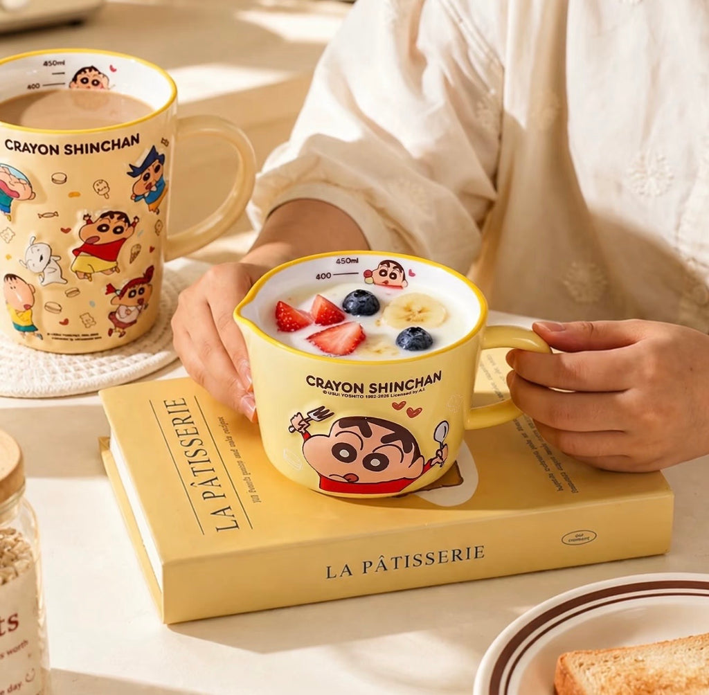 Crayon Shin-chan Cartoon Ceramic Mug | 450ml & 850ml Sizes | Gift Box Included