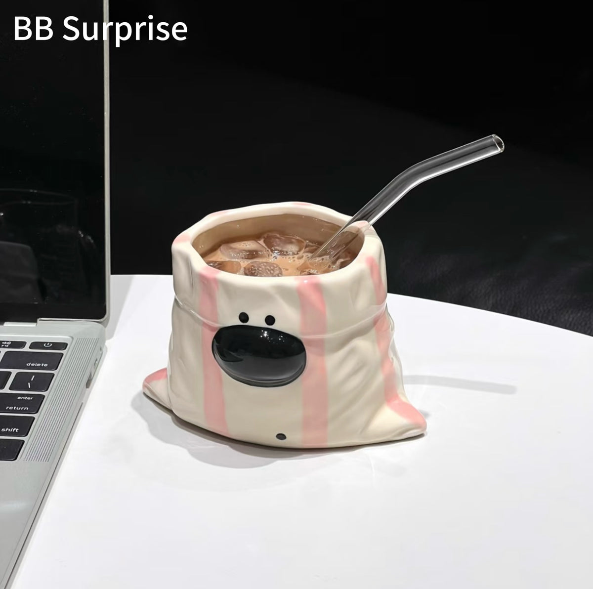 Original Canvas Bag Puppy Ceramic Mug – Cute Cartoon Water, Milk & Coffee Cup, Adorable Desktop Drinkware