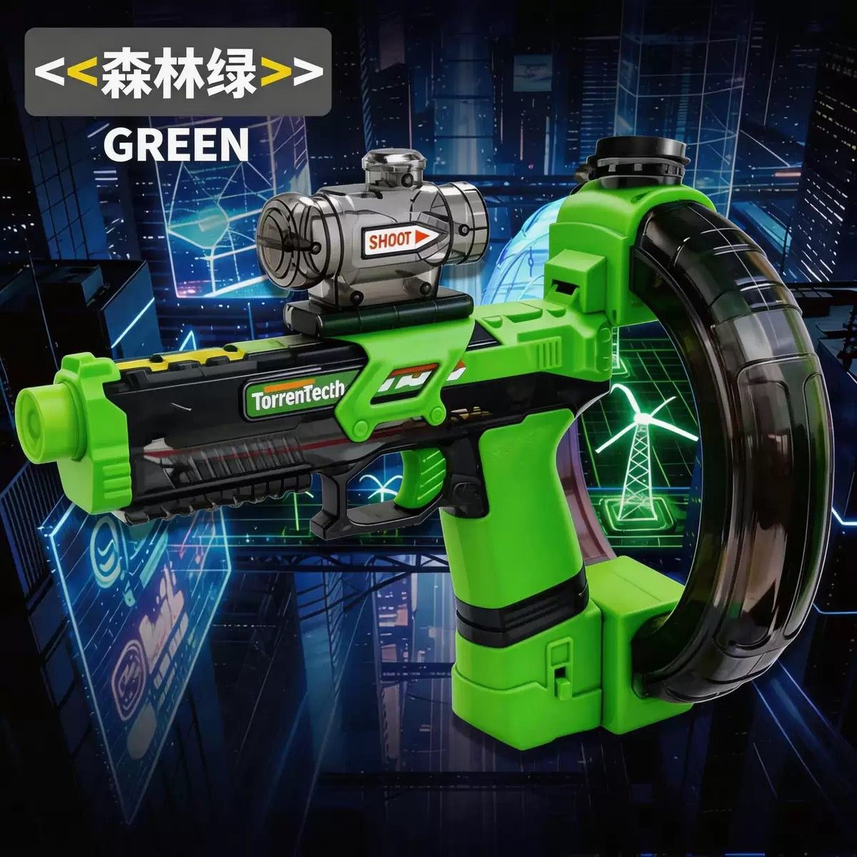 RGB Light & Sound Electric Water Blaster - Full Auto Rapid Fire, Large Capacity Outdoor Water Toy