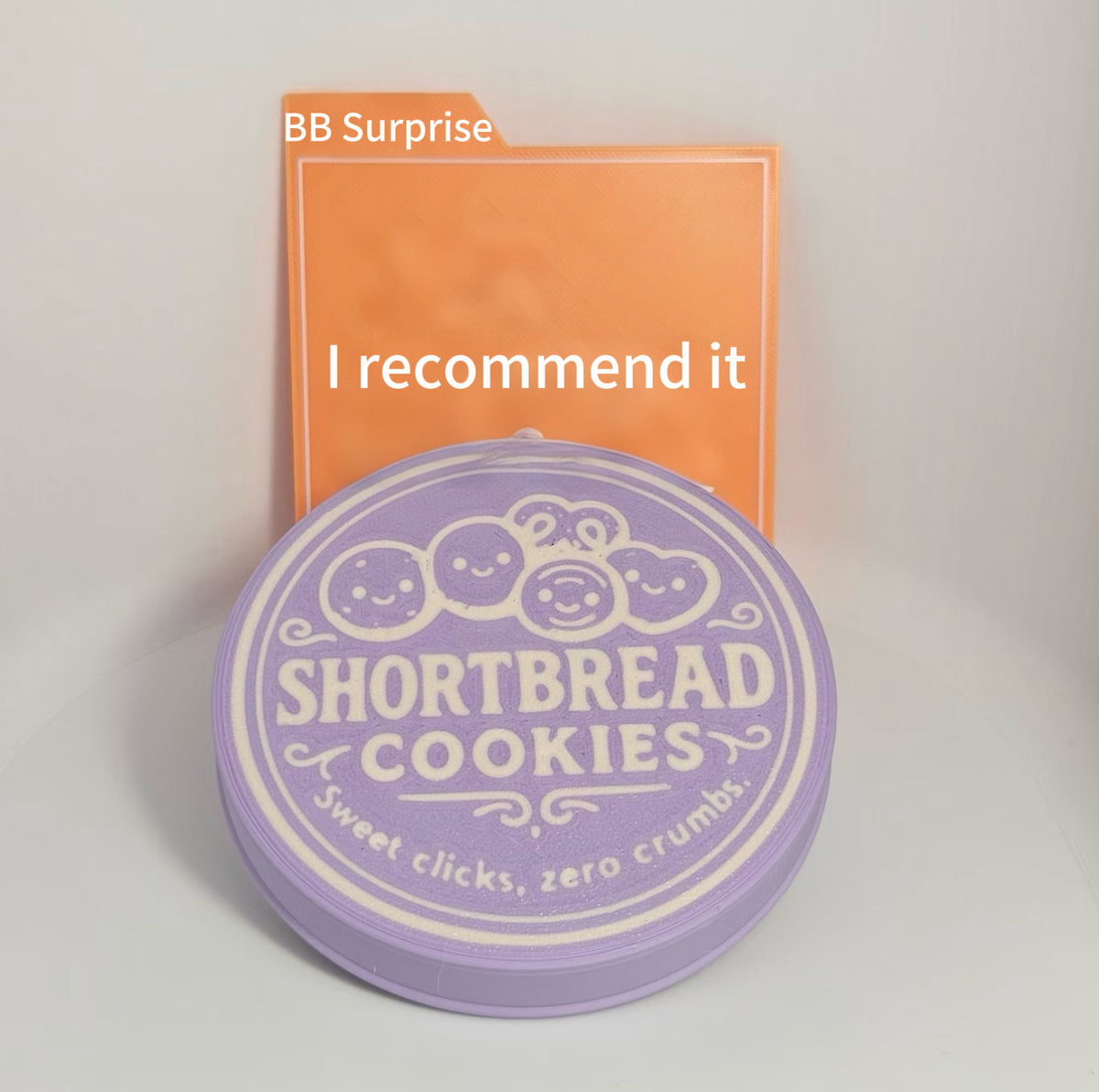 3D Printed Shortbread Cookie Fidget Toy – Satisfying Press Toy, Stress Relief Sensory Toy