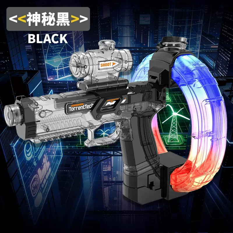 RGB Light & Sound Electric Water Blaster - Full Auto Rapid Fire, Large Capacity Outdoor Water Toy
