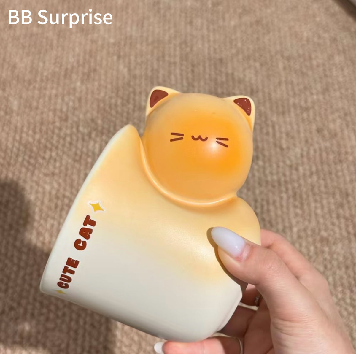 Cute Toast Cat Ceramic Mug – Adorable Coffee Cup, Aesthetic Breakfast Mug for Home, Cute Gift for Her
