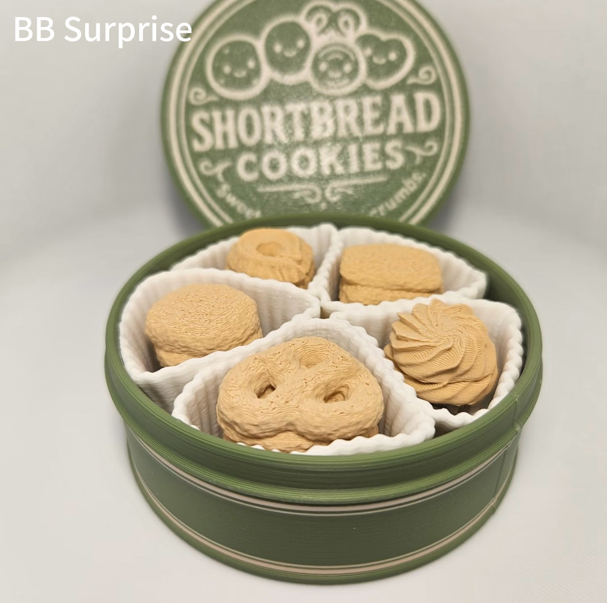 3D Printed Shortbread Cookie Fidget Toy – Satisfying Press Toy, Stress Relief Sensory Toy