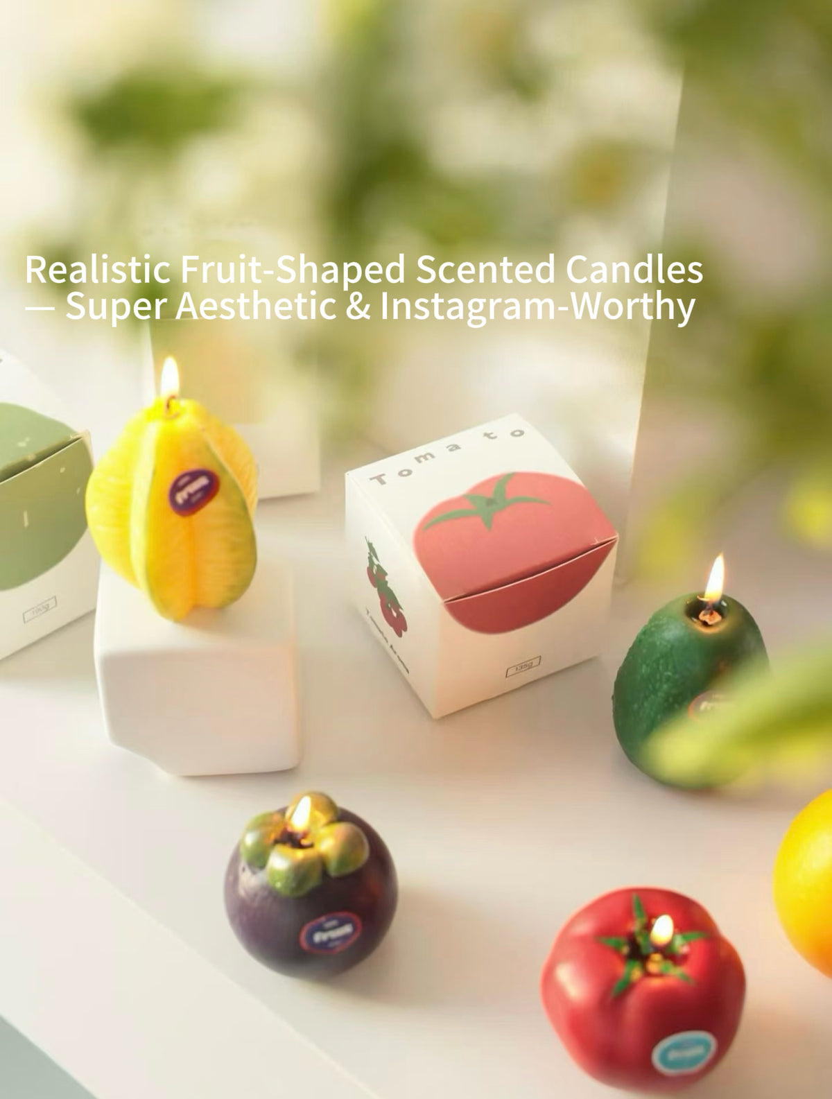 Fruit-Shaped Scented Candles – Unique & Aesthetic Home Décor, Perfect Birthday Gift for Her or Best Friends