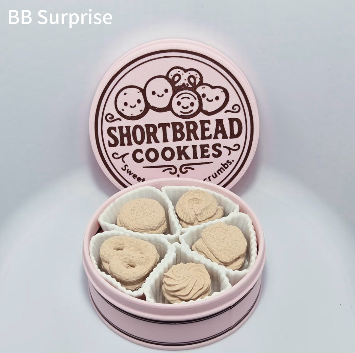 3D Printed Shortbread Cookie Fidget Toy – Satisfying Press Toy, Stress Relief Sensory Toy