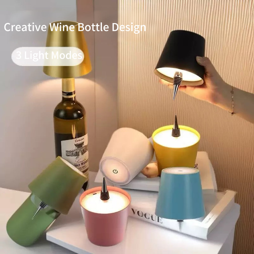 Bottle Cap LED Table Lamp - USB Rechargeable Camping Light Decor