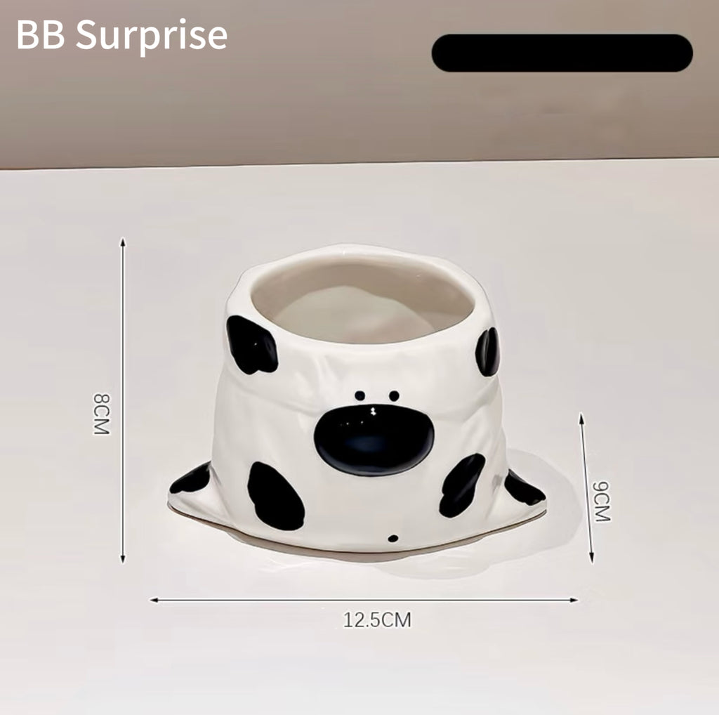 Original Canvas Bag Puppy Ceramic Mug – Cute Cartoon Water, Milk & Coffee Cup, Adorable Desktop Drinkware