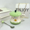 Funny & Cute Apple Mug with Lid and Spoon – Ceramic Coffee Cup, Birthday Gift for Her, Best Friend Gift Box