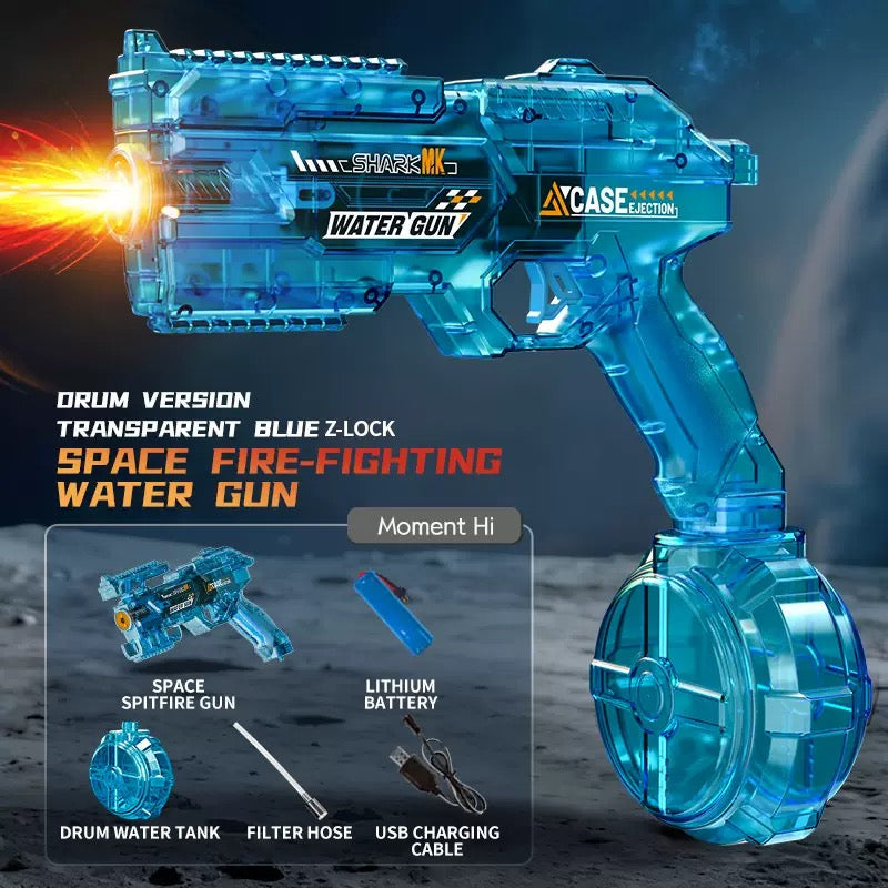 Space Power Ring Electric Water Blaster – LED Light, Automatic Spray, Rapid Fire & High Capacity