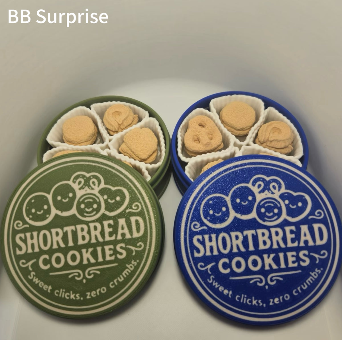 3D Printed Shortbread Cookie Fidget Toy – Satisfying Press Toy, Stress Relief Sensory Toy