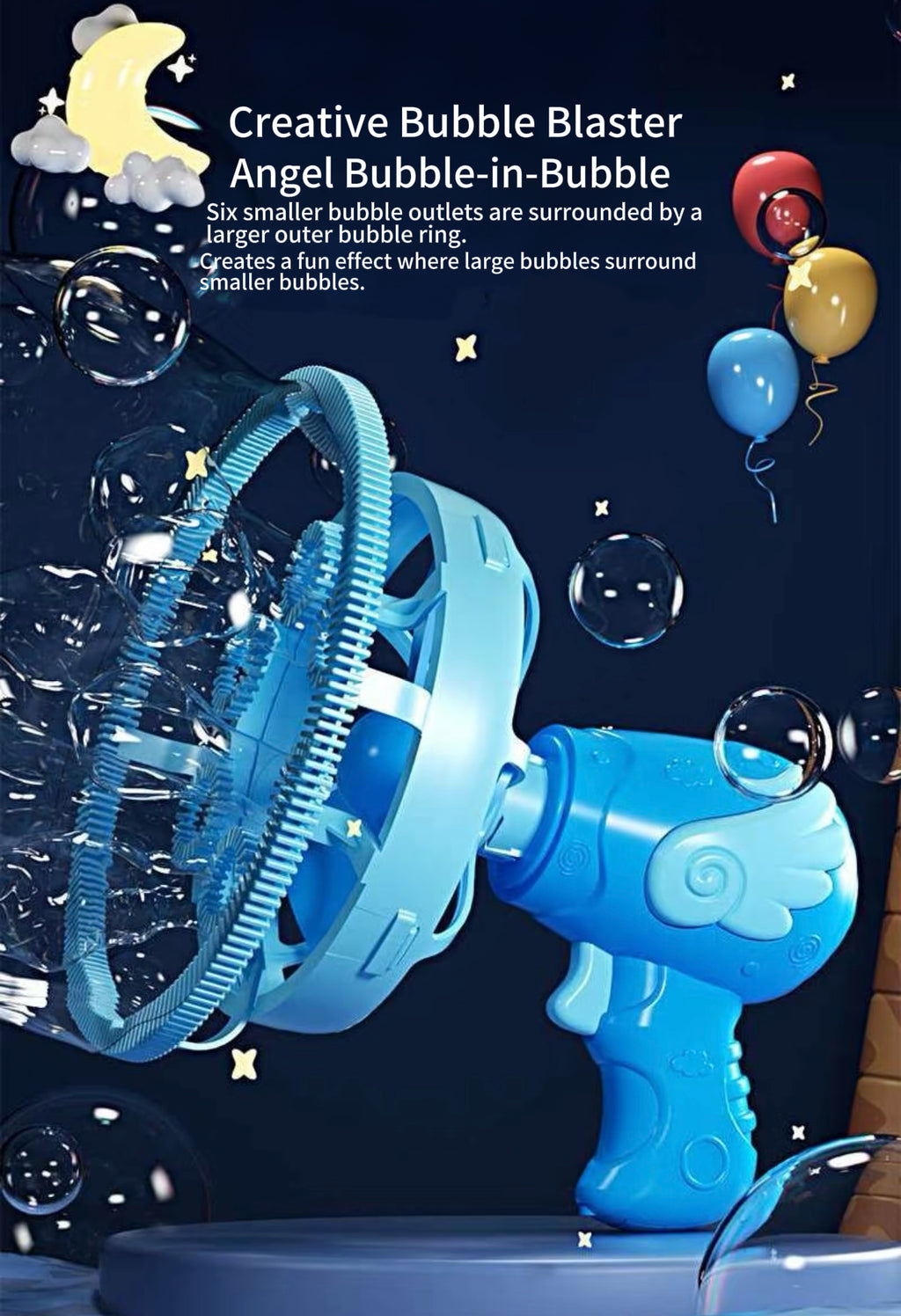 Automatic Bubble Blaster – Tons of Bubbles with One Click 🫧