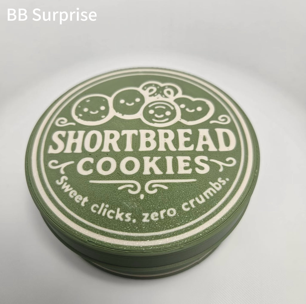 3D Printed Shortbread Cookie Fidget Toy – Satisfying Press Toy, Stress Relief Sensory Toy