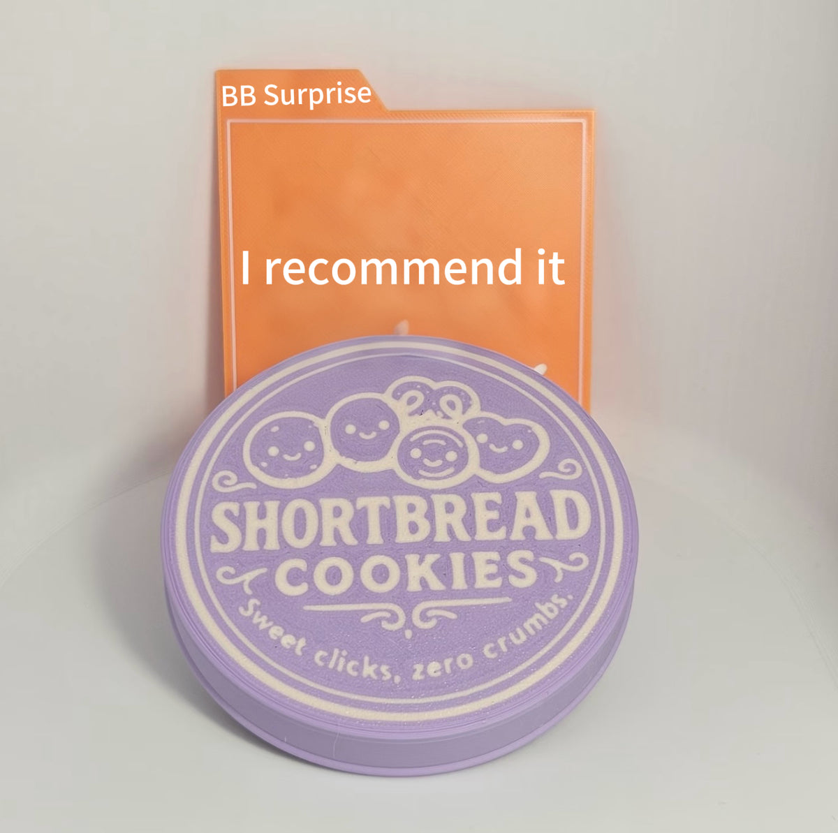 3D Printed Shortbread Cookie Fidget Toy – Satisfying Press Toy, Stress Relief Sensory Toy